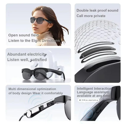 Lenovo 8K HD AI Smart Glasses AI Translation Hands-Free Calling AI Chat Logging Music Playback Smart Sunglasses for Men 2026 New