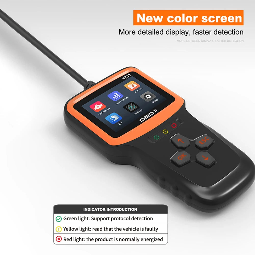 V317 OBD2 Scanner Check Engine Code Reader Professional ODB2 OBD2 Automotive Scanner Car Diagnostic Tool