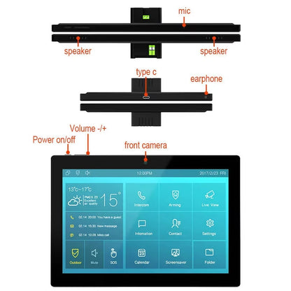 2026 New 10.1 Inch POE Tablet Smart Home Control Panel Android 13 OS Touch Screen Wall Mount Tablet With RS485 proximity sensor